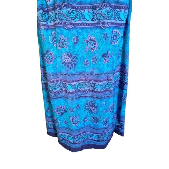 R & K Floral Print Sleeveless Back Keyhole Zip Closure Shift Dress Plus Size 20W - Picture 4 of 8